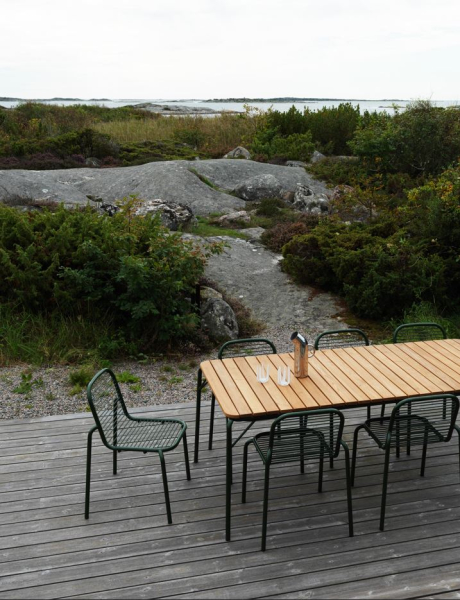 Vig Outdoor Tisch 90x200 grün Robinia